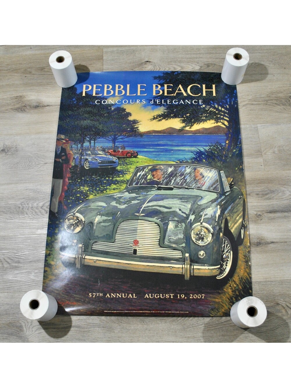 Pebble Beach Concours d'Elegance 2007 Classic Car Show Poster Decor Home Sign